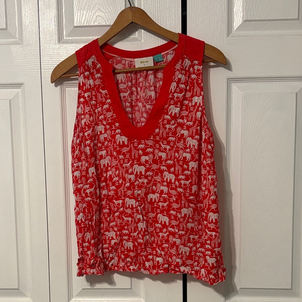 EUC Maeve by Anthropologie Animal Print Blouse: 18W